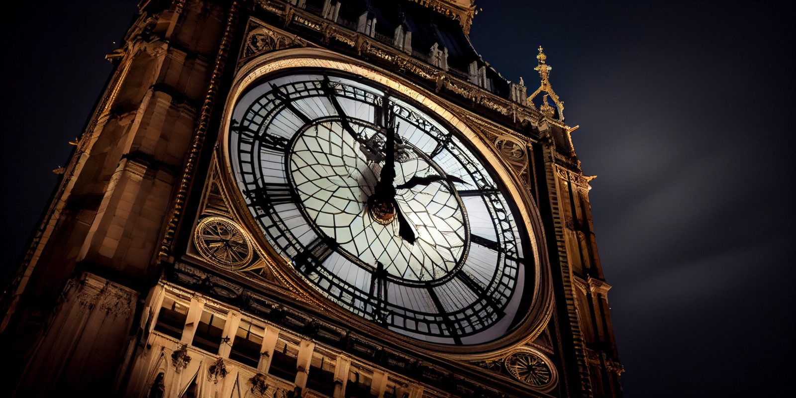 Close-up of Big Ben clock tower at the UK Parliament, London