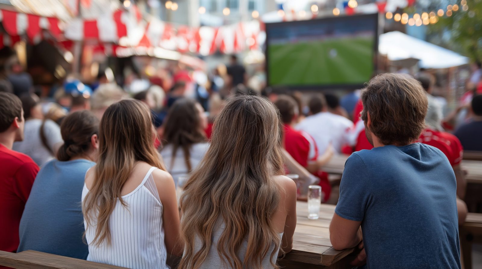 Licensing guidance for World Cup 2026. People enjoying drinks at a football match in a bar.